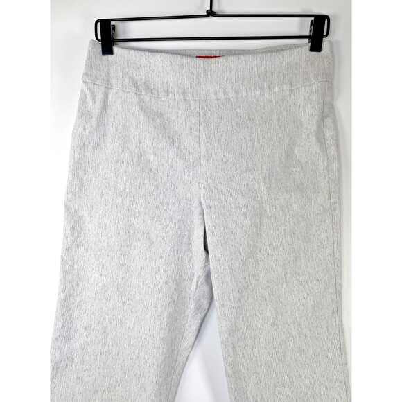 Krazy Larry Pants Womens 10 Heathered Gray Pull On Stretch Straight Leg Made USA - Picture 2 of 11